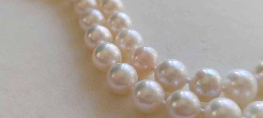 7.3-10.1mm Genuine freshwater pearls classic necklace