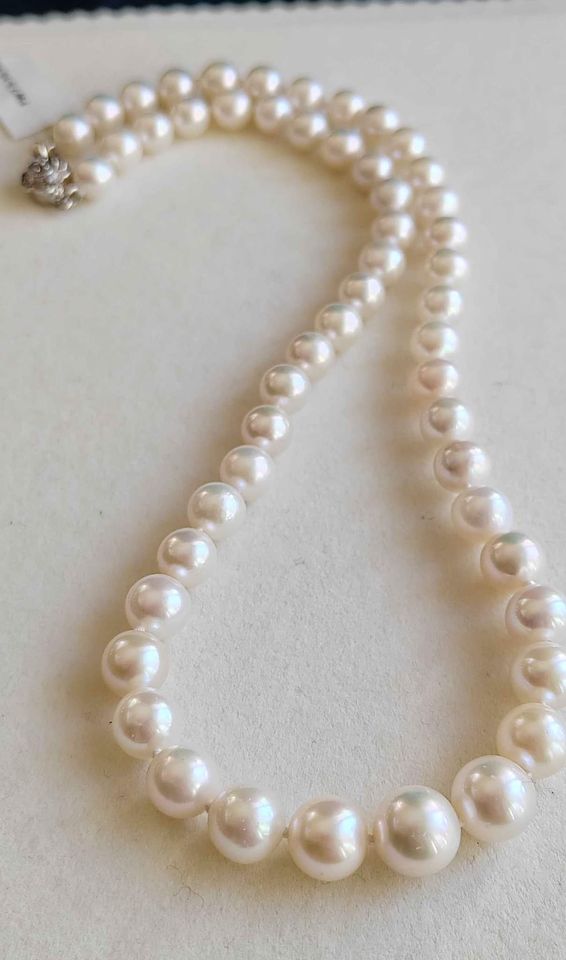 7.3-10.1mm Genuine freshwater pearls classic necklace