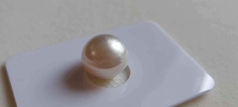 12.6mm Genuine south sea white pearl semibaroque loose pearl