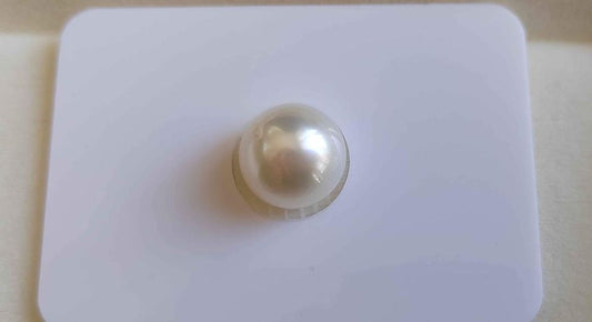 10.6mm Genuine south sea white pearl button loose pearl