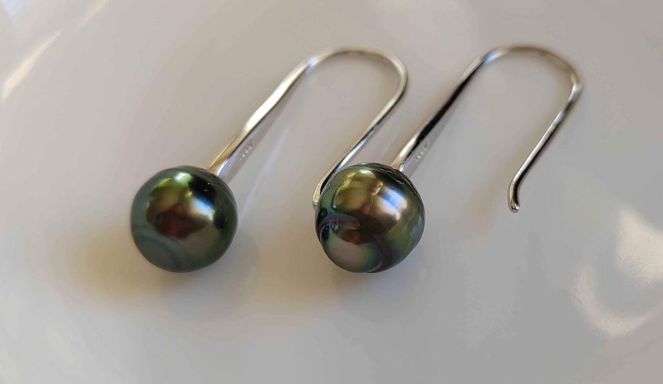 'Ally' earrings genuine tahitian south sea pearls 8.7mm