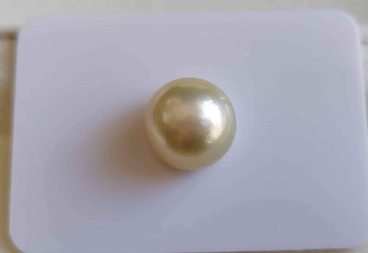 12.5mm Genuine golden south sea pearl semibaroque loose pearl