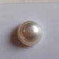 13.1mm Genuine south sea white pearl semiround loose pearl