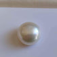 12.4mm Genuine south sea white pearl button loose pearl