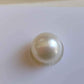 10.6mm Genuine south sea white pearl button loose pearl
