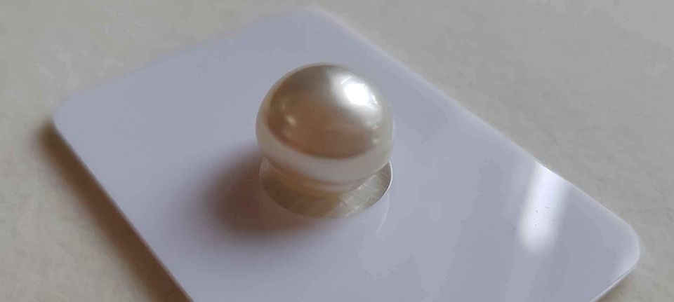 12.6mm Genuine south sea white pearl semibaroque loose pearl