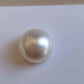 12.4mm Genuine south sea white pearl button loose pearl