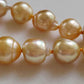 10-12.2mm Genuine golden south sea baroque pearls necklace 48cm