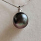 Free shipment 10.1mm Genuine tahitian south sea pearl classic necklace