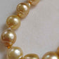 10-12.2mm Genuine golden south sea baroque pearls necklace 48cm