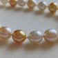 8-10.3mm Genuine south sea white and golden pearls classic necklace
