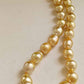 10.2-13mm Genuine golden south sea baroque pearls 14k gold necklace 50cm
