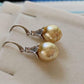 10.4mm Genuine golden south sea pearls classic earrings