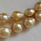 10-12.2mm Genuine golden south sea baroque pearls necklace 48cm