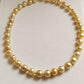 10-12.2mm Genuine golden south sea baroque pearls necklace 48cm