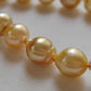 10-12.2mm Genuine golden south sea baroque pearls necklace 48cm