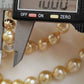 10-12.2mm Genuine golden south sea baroque pearls necklace 48cm
