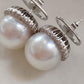 13.1mm Genuine Broome White South Sea Round Pearls luxury earrings