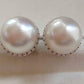 13.1mm Genuine Broome White South Sea Round Pearls luxury earrings