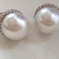 13.1mm Genuine Broome White South Sea Round Pearls luxury earrings