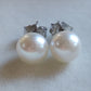 7.1mm Genuine akoya round pearls AA+ classic earrings studs