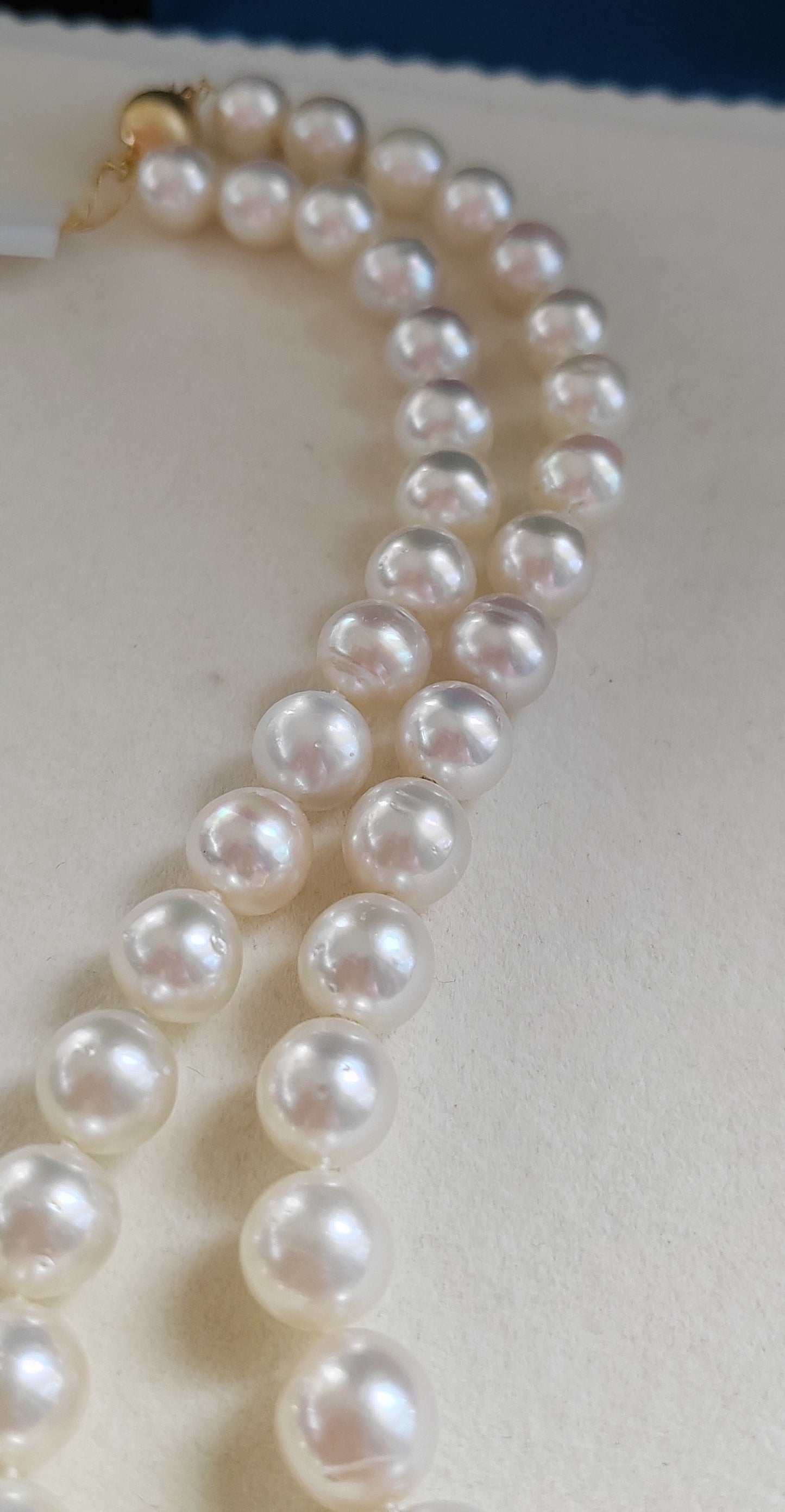 8-10mm Genuine Broome south Sea white pearls classic 14k necklace