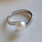 6.8mm Genuine akoya pearl elegant ring
