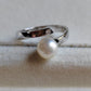 6.8mm Genuine akoya pearl elegant ring