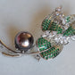 'The early Autumn' brooch genuine tahitian south sea pearl 9.6mm