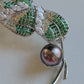 'The early Autumn' brooch genuine tahitian south sea pearl 9.6mm