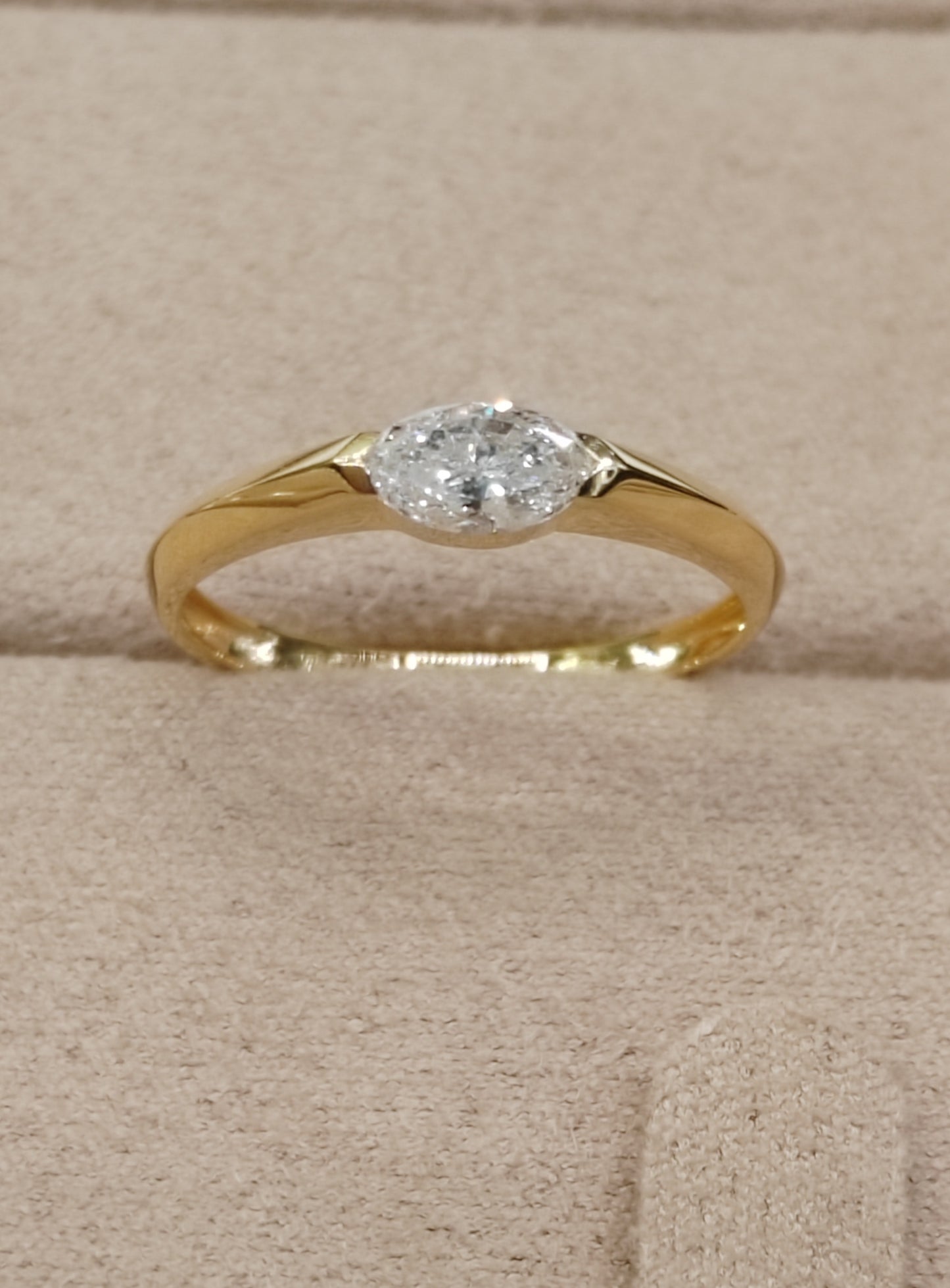 Natural diamond 0.5ct H/SI 18ct gold ring