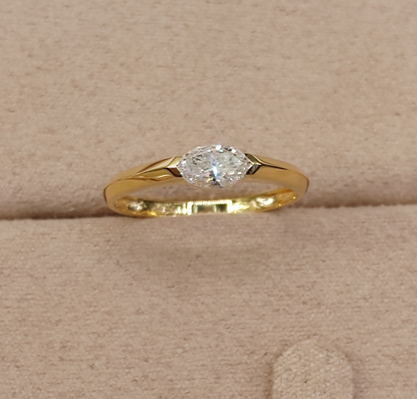 Natural diamond 0.5ct H/SI 18ct gold ring