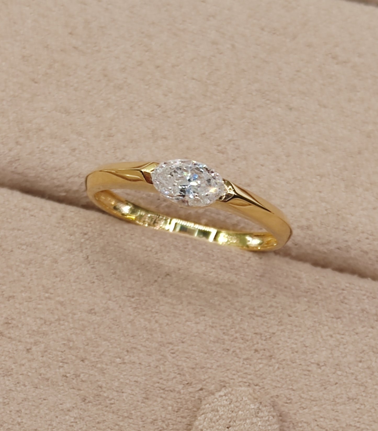 Natural diamond 0.5ct H/SI 18ct gold ring