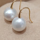 11mm Genuine south sea white pearls round 18ct gold earrings