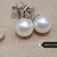 6.7mm AA+ Genuine akoya round pearls classic earrings studs sterling silver