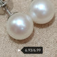 6.9mm AA+Genuine akoya round pearls classic earrings studs sterling silver