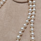 6.5-7mm Genuine akoya pearls classic earrings 46.5cm