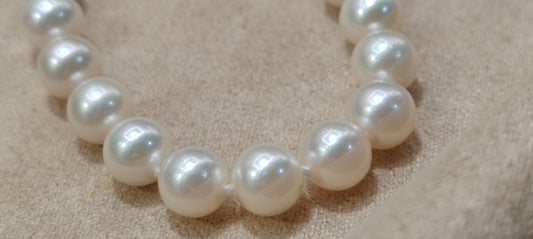 6.4-6.8mm AA Genuine akoya round pearls classic necklace 46cm