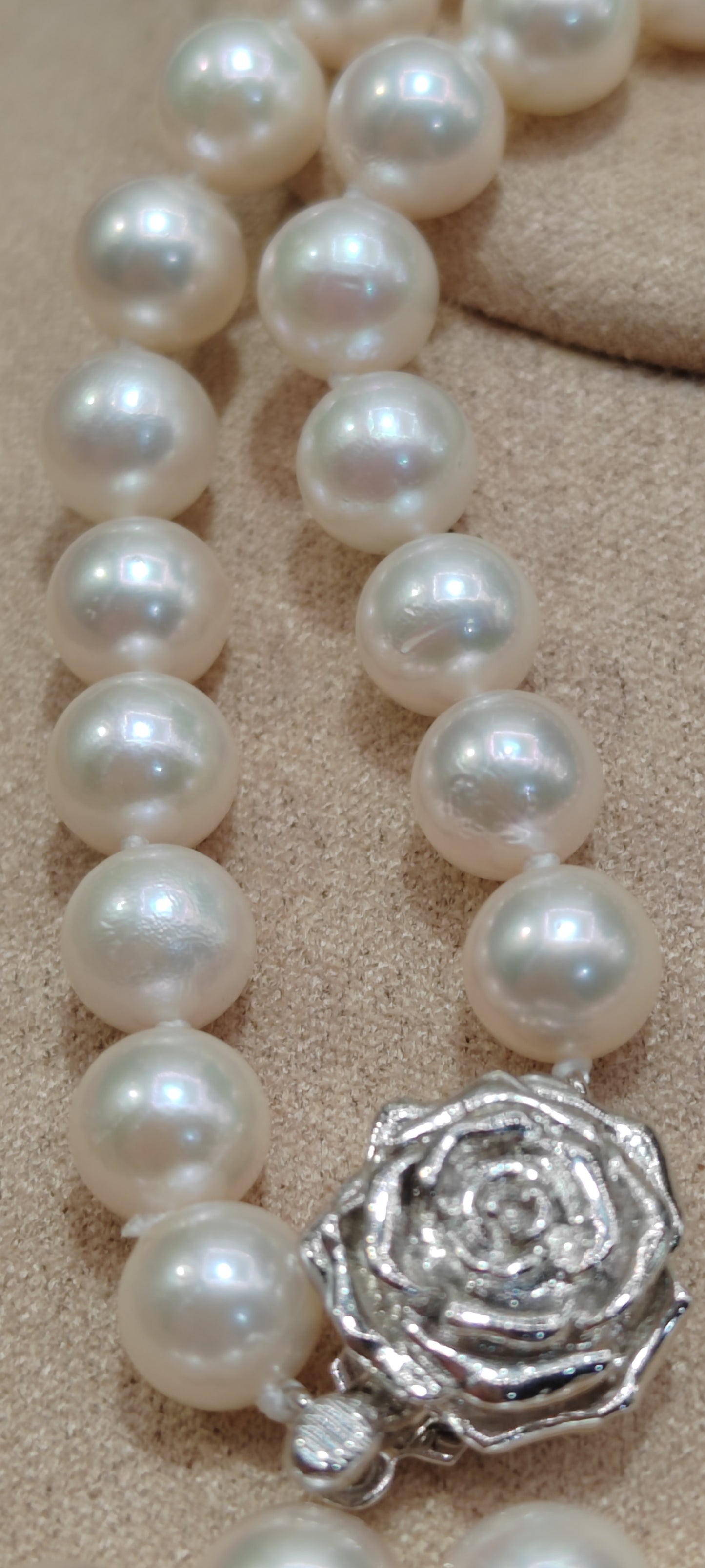 6.4-6.8mm AA Genuine akoya round pearls classic necklace 46cm