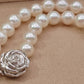 6.4-6.8mm AA Genuine akoya round pearls classic necklace 46cm