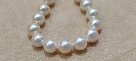 6-7mm AAA Genuine akoya round pearls classic necklace 45.5cm