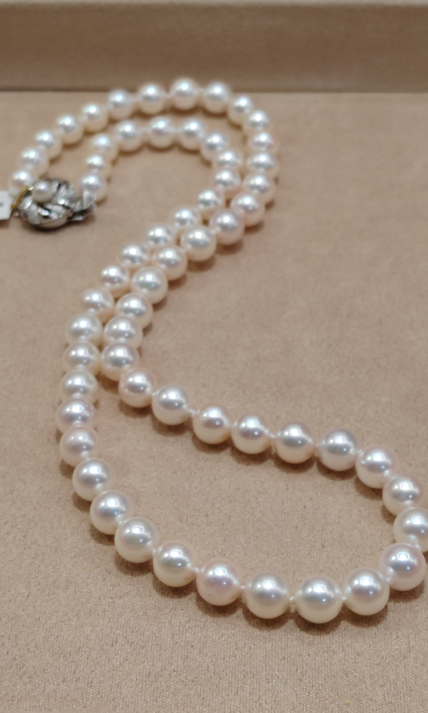 6-7mm AAA Genuine akoya round pearls classic necklace 45.5cm