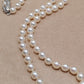 6.5-7mm Genuine akoya pearls classic earrings 46.5cm