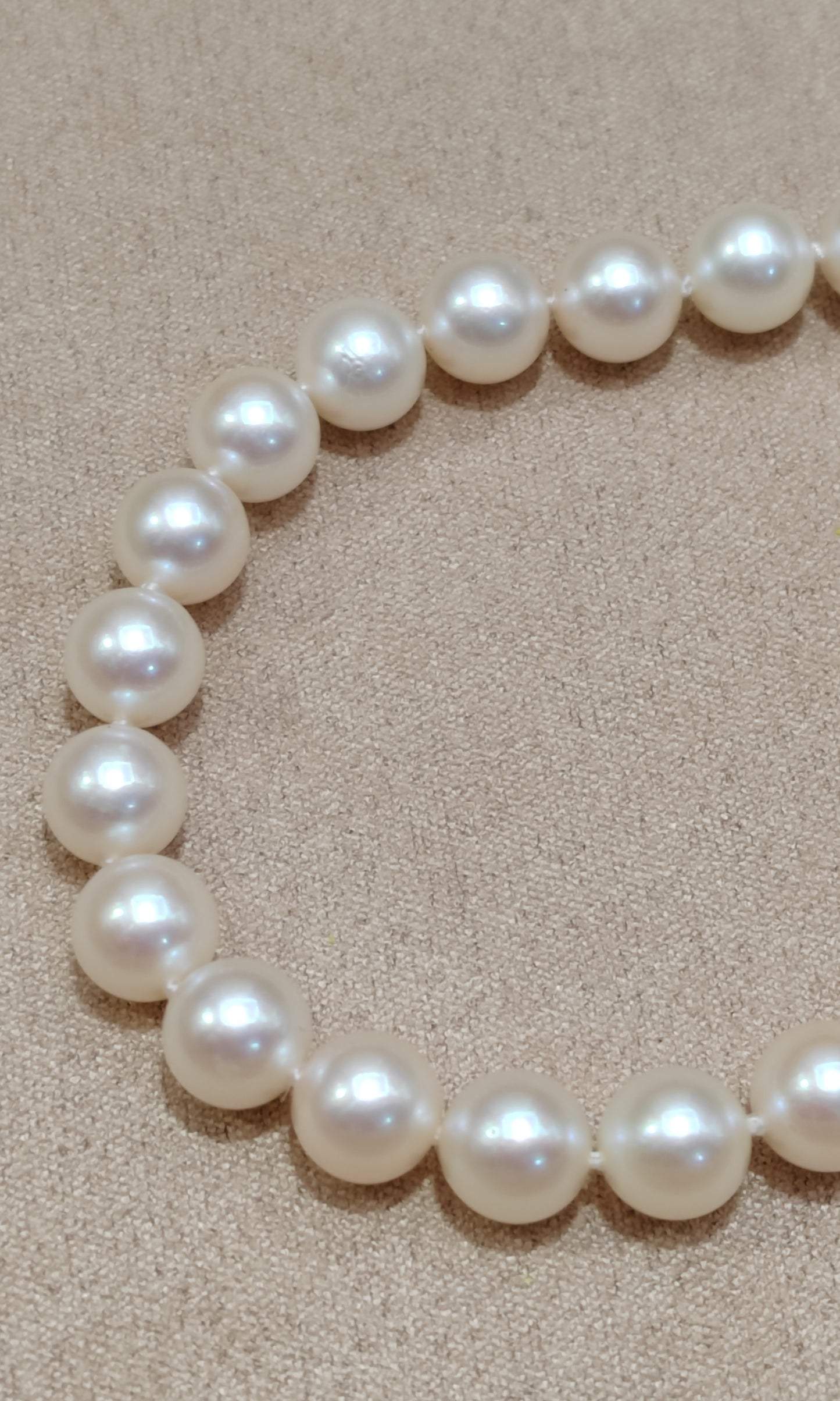 6.4-7mm AAA Genuine akoya round pearls classic necklace 45.5cm