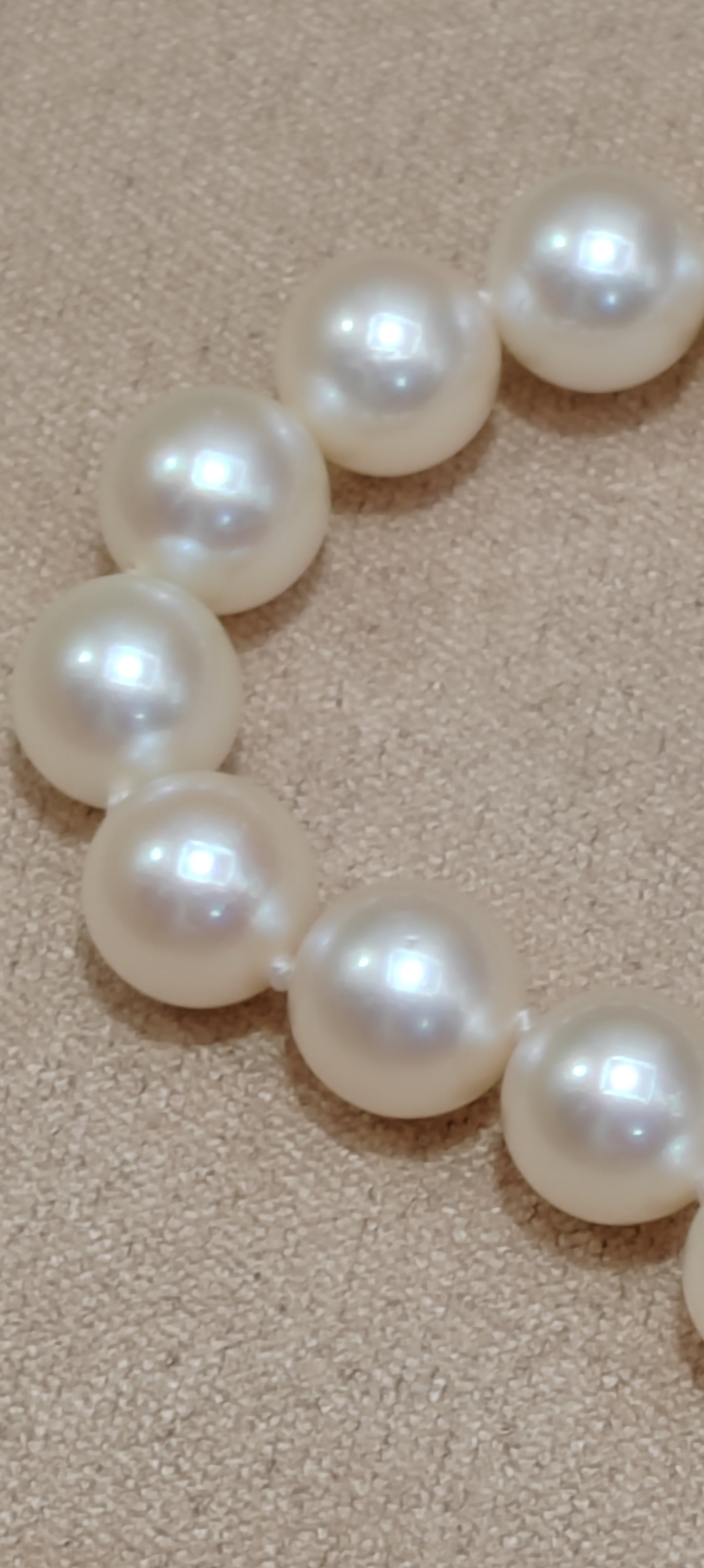 6.4-7mm AAA Genuine akoya round pearls classic necklace 45.5cm