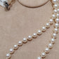 6.4-7mm AAA Genuine akoya round pearls classic necklace 45.5cm