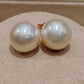 Clearance 12.5mm Genuine south sea pearls classic 14ct gold earrings studs