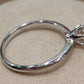 0.5ct Natural brillian diamond F-G/Si fine platinum Pt950 Solitaire ring