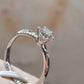 0.5ct Natural brillian diamond F-G/Si fine platinum Pt950 Solitaire ring