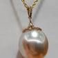 'A golden fruit' 18ct gold pendant genuine south sea pearl 13.9x16mm